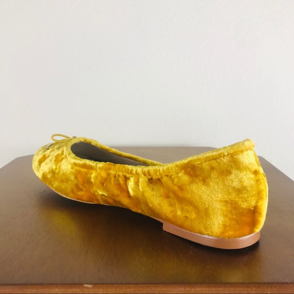 Sam Edelman Felicia Yellow Crushed Velvet Size 6 - Picture 8 of 14